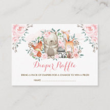 女の子の森のピンクのバラの赤ちゃん動物おむつラッフル