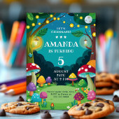 女の子の森の誕生日パーティー 招待状