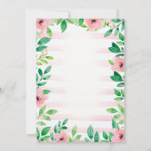 女の子の森の1歳の誕生日招待状 動物 招待状 (裏面)