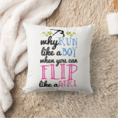 女の子の権限委譲の体操のようなフリップ クッション (ブランケット)