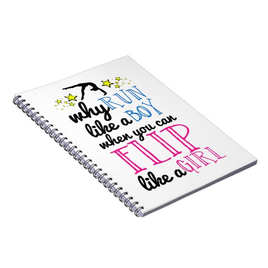 女の子の権限委譲の体操のようなフリップ ノートブック (右側)