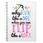 女の子の権限委譲の体操のようなフリップ ノートブック (正面)