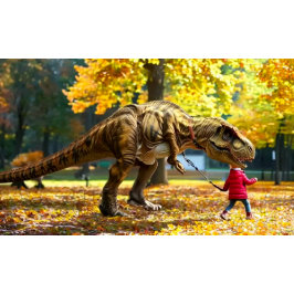 女の子の歩く私の恐竜Tシャツ Tシャツ