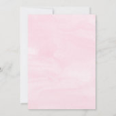 女の子の水の色の象の車のベビーシャワーでドライブ 招待状 (裏面)