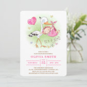 女の子の水の色ストーク運赤ん坊の女の子だ 招待状 (スタンド正面)