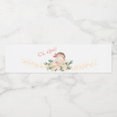 女の子の水ラベルかわいい赤ちゃんシャワー生まれたばかりの ペットボトルラベル (シングルラベル)