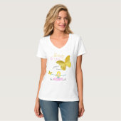 女の子の水彩イラスト輝き Tシャツ (正面フル)