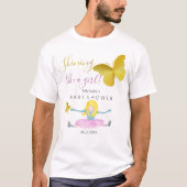 女の子の水彩イラスト輝き Tシャツ (正面)