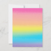女の子の水彩虹モノグラム ノートカード (裏面)