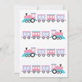 女の子の汽車パーティー招待状 チャッガチャッガ ツー ツー 招待状 (裏面)