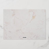 女の子の洗礼と1歳の誕生日写真 ピンクのランカスター ゴールド 箔招待状 (裏面)