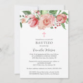 女の子の洗礼への招待状 招待状 (正面)