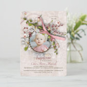 女の子の洗礼写真招待状 招待状 (スタンド正面)