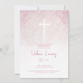 女の子の洗礼式への招待状（スペイン語） 招待状