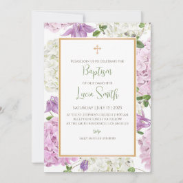 女の子の洗礼式招待状 招待状