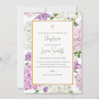 女の子の洗礼式招待状 招待状