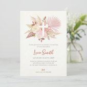 女の子の洗礼招待状を洗礼式の招待状として 招待状 (スタンド正面)