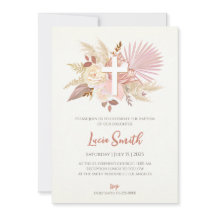 女の子の洗礼招待状を baptism の招待状として