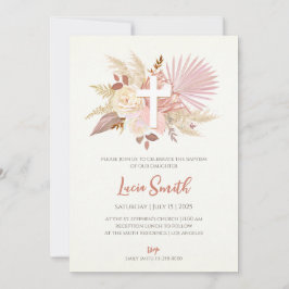 女の子の洗礼招待状を baptism の招待状として 招待状