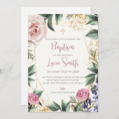 女の子の洗礼招待状（キリスト教の儀礼への招待）, 洗礼の招待状 招待状 (正面/裏面)