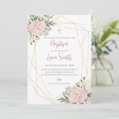 女の子の洗礼招待状　クリスマス 誕生祝いの招待状 招待状 (スタンド正面)