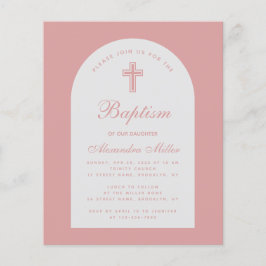 女の子の洗礼招待状（予算用） ダスティローズ