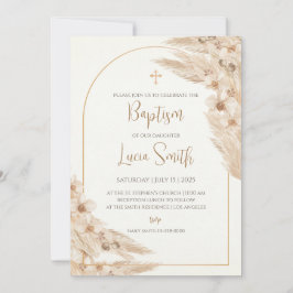 女の子の洗礼招待状 女の子の命名式招待状 ガール 招待状