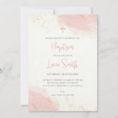 女の子の洗礼招待状 女の子の洗礼案内 招待状 (正面)