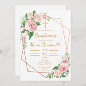 女の子の洗礼招待状 招待状 (正面/裏面)