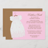 女の子の洗礼招待状 招待状 (正面/裏面)