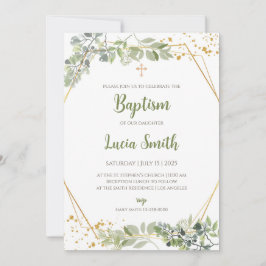 女の子の洗礼招待状 洗礼カード 招待状