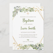 女の子の洗礼招待状・ Baptism cards 招待状 (正面/裏面)