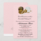 女の子の洗礼・キリスト洗礼招待状 ピンク 181 招待状 (正面/裏面)