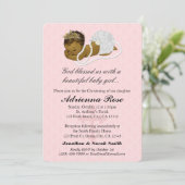 女の子の洗礼・キリスト洗礼招待状 ピンク 181 招待状 (スタンド正面)