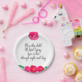 女の子の洗礼 ペーパープレート (パーティー)