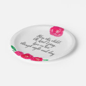 女の子の洗礼 ペーパープレート (アングル)