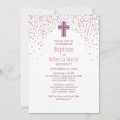 女の子の洗礼 招待状 (正面)