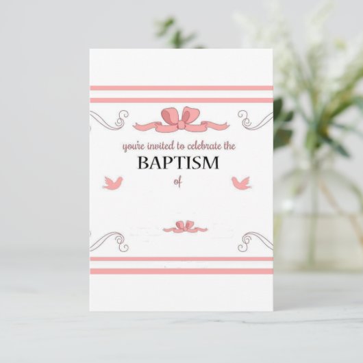 女の子の洗礼 招待状 (スタンド正面)