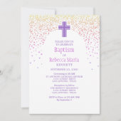 女の子の洗礼 招待状 (正面)