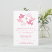 女の子の洗礼 赤ちゃんの献児式 初の聖体拝領 招待状 (スタンド正面)