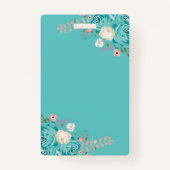 女の子の洞窟おもしろい子パス写真のパーソナライズID バッジ (裏面)