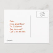 女の子の演劇の日付の招待状の甘いヴィンテージの女の子 インビテーションポストカード (裏面)