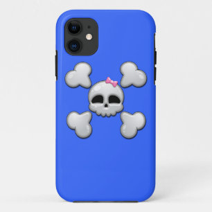 女の子の漫画のスカル iPhone 11 ケース