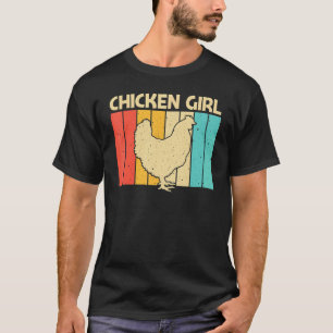 女の子の為のニワトリ お母さんニワトリ農家 ポーリトリ Tシャツ