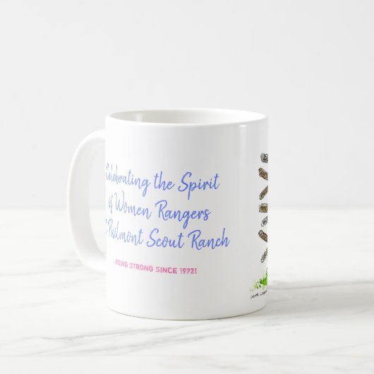 "女の子の熊とサインポスト"フィルモント女性レンジャーマグ コーヒーマグカップ (正面左)