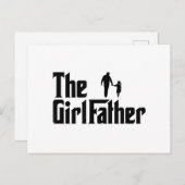 女の子の父おもしろいパパの女の子パパ娘 シーズンポストカード (正面/裏面)