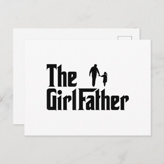 女の子の父おもしろいパパの女の子パパ娘 シーズンポストカード (正面/裏面)