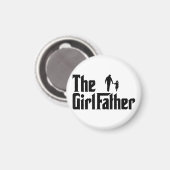 女の子の父おもしろいパパの女の子パパ娘 マグネット (正面/裏面)
