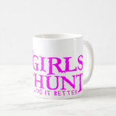 女の子の狩りのシカのマグ コーヒーマグカップ (正面右)