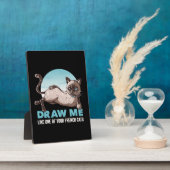 女の子の猫のようにフランスの私を描おもしろいく フォトプラーク (側面)